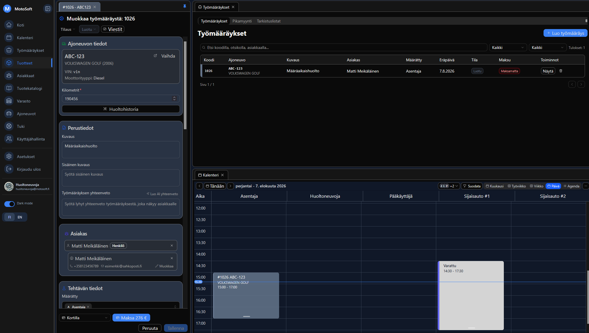 MotoSoft dashboard